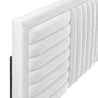 Modway Believe Channel Tufted Performance Velvet Full/Queen Headboard - White-Dense Foam Padding