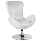 Flash Furniture Egg Series Leather Side Reception Chair - White-Contemporary Style