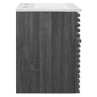 Modway Render 18" Wall-Mount Bathroom Vanity - Charcoal/White-Ceramic Sink Basin