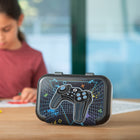 ZIPIT Recycled Plastic Pencil Case - Large Capacity Pencil Case for Boys - Gamer Design-Sturdy and light: this handy plastic box is sturdy, lightweight and spacious. It is transparent, has a dedicated name tag and is easily stackable