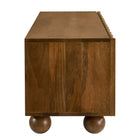 Modway Sorren Scalloped 54" Wood TV Stand - Walnut-Adjustable Bun Feet with Levelers