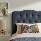 Modway Annabel Premium Linen Blend Twin Headboard - Denim-7 Adjustable Mount Positions