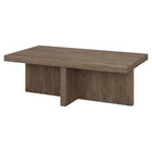Hudson&Canal Boden 44"W Rectangular Coffee Table - Antiqued Grey Oak-Tabletop features a weight capacity of 60 lbs
