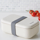 Minimal Natural Fiber Bento Box Plus - 1200ml - Set of 2-Top container nests inside the bottom one for compact & easy storage