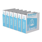 Davis Group Easyview Premium Binder - D Ring - Customizable - 3" - White - 6 Pack-3 Ring Binder