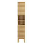 Modway Render Tall Narrow Bathroom Storage Cabinet - Oak-8