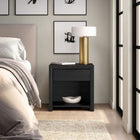 Hudson&Canal Clara 24" Rectangular Nightstand - Black Grain-Clean with a soft, dry cloth and no harsh chemicals or abrasive cleaning materials