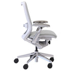 Nightingale IC2 Mid Back Task Chair - White-5-prong, polished-aluminum base