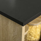 HOMCOM Modern Bar Table for Kitchen, Dining Room, Living Room - Natural Wood-Material: Particleboard