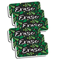 Ashley Productions Magnetic Whiteboard Eraser - Greenery with Erase - 2" x 5" - 6 Pack-Attractive whiteboard eraser for classroom decoration