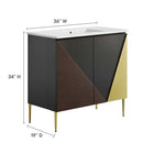 Modway Alchemist 36" Bathroom Vanity - White/Black-Oak Wood Grain Veneer
