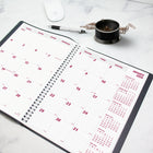 Brownline 2026 Essential 14-Month Monthly Planner - 11" x 8-1/2" - Black - English-Black 