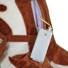 Qaba Kids Plush Rocking Horse with Wooden Rockers - Brown and White-Overall Dimension: 28"L x 10.75"W x 24.5"H (71 x 27 x 62cm) 