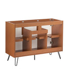 Modway Energize 48" Double or Single Sink Compatible Bathroom Vanity Cabinet - Cherry/White-Assembly Required