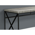 Monarch Specialties I 7451 Computer Desk 48"L, Grey Reclaimed Wood-Look and Black Metal-Sleek and modern black criss-cross metal legs