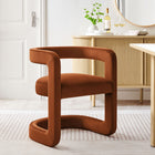 Modway Winslow Barrel Performance Velvet Dining Chair - Rust -Performance Velvet Fabric