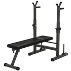 Soozier Adjustable Weight Bench - Black-More stable steel H-shaped base and extra-thick work out bench to form a stable structure