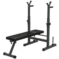 Soozier Adjustable Weight Bench - Black-More stable steel H-shaped base and extra-thick work out bench to form a stable structure