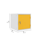 Ceha Canada 15" Cube locker - Yellow-MODULAR DESIGN: Pre-drilled holes on the sides tops, and bottoms for easy bolting and expanding your storage units