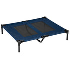 PawHut Elevated Dog Cot for XL Sized Dogs - Blue-Breathable mesh cover keeps pets cool 