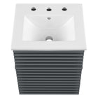 Modway Render 18" Wall-Mount Bathroom Vanity - Grey/White-8