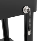 Permasteel 80 qt Rolling Patio Cooler with Divider & Shelf - Black-Four swivel caster wheels (two lockable)