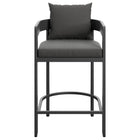 Modway Tahoe Outdoor Patio Aluminum Counter Stool - 36.5" - Charcoal-No Assembly Required