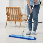 Gritt Commercial Microfiber Looped Dust Mop Pad Head - 48" x 5" - Blue - 3 Pack-Material: Microfiber