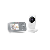 Motorola VM482 Video Baby Monitor with 2.4" LCD Screen - White & Grey-Secure. Private. Complete Control - No Wi-Fi or App needed. Direct secure connection between camera and monitor gives you peace of mind