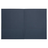 JAM Paper Presentation Folders - Navy Blue Linen - 9" x 12" - 25 Pack-Colour: Navy Blue