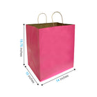 Reliabag Paper Bags - Twist Handles - 14" W x 10" D x 15.75" H - Pink - 150 Pack-Re-enforced Twisted Twine Handles