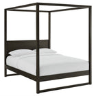Modway Alva Queen Wood Canopy Platform Bed - Smoked Oak-Adjustable Levelers for Stability