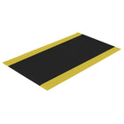 Edgewood Airsoft Safety Pebbled Light Duty Anti-Fatigue Mat - 3' W x 10' L x 3/8" D - Black/Yellow-Light Duty