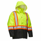 Forcefield Rain Jacket with Snap-Off Hood - Lime - X-Large (023-HVRJLYT)-100% polyester oxford, polyurethane coated