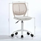 Homy Casa Beige Fabric Swivel Desk Chair-Vibrant Colour Options: Available in multiple colours to match any room décor or personality