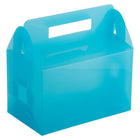 JAM Paper Plastic Lunchbox - 4 3/4" x 7 3/4" x 4 3/4" - Blue Frost -Blue frost lunchbox