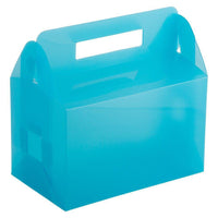 JAM Paper Plastic Lunchbox - 4 3/4" x 7 3/4" x 4 3/4" - Blue Frost -Blue frost lunchbox