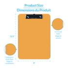 Davis Group Transparent Clipboards - Letter Size - 9" W x 12" H - Orange - 6 Pack-Retractable hanging loop lets you hang clipboard