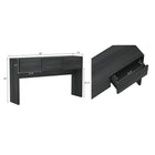 Manhattan Comfort Linda Modern 3-Drawer Console Table - Charcoal Grey-Sleek, hardware-free front for a seamless, modern look