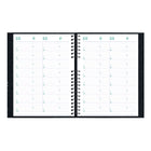 Blueline 2026 Timanager 13-Month CoilPro 7-Day Weekly/Monthly Planner - 11" x 8-1/2" - Black - English-Self-adhesive laminated tabs and storage pocket