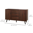 HOMCOM 50" L Kitchen Storage Cabinet - Rustic Brown-Fits in the dining room, kitchen, living room, or other limited spaces that need storage