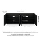 Hudson&Canal Molly Rectangular Fluted TV Stand for TV's up to 75" - Black Grain-Features easy assembly