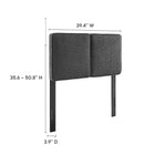 Modway Lindee Boucle Fabric Twin Headboard - Slate-7