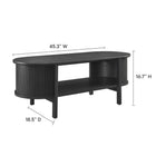 Modway Cadence Coffee Table - Black-Rubberwood, Particleboard, MDF Construction