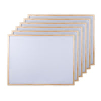 Office Works Dry-Erase White Board, Pack of 6, 17 x 23 inches, White-Set: comes with two metal hangers for easy horizontal and vertical wall display