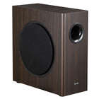 Edifier T5s 8" Long-Throw Woofer 70W RMS Powered Subwoofer with Built-in Amp and 35Hz Deep Bass – Brown-Low distortion design: An 18mm MDF (medium-density fiberboard) enclosure minimizes resonance and distortion, resulting in tight, clean, and well-defined bass response