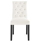 Modway Duchess Performance Velvet Dining Chairs - White - 2 Pack-8