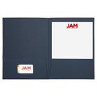 JAM Paper Two Pocket Linen Folders - Assorted Colours - 6 Pack-5