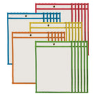 Charles Leonard Dry Erase Pocket Class Pack, Dry Erase Pockets, Dry Erase Cloths and Dry Erase Markers, Pocket Style w/Bullet Tip, Black, 90 Pieces-These durable pockets will save paper and money by allowing you to re-use the same sheets over and over.