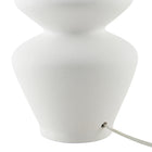 Hudson&Canal Cassian 25" Tall Table Lamp with Fabric Shade - Matte White/Brass/White-Includes a clear 6 ft. cord with rotary socket switch